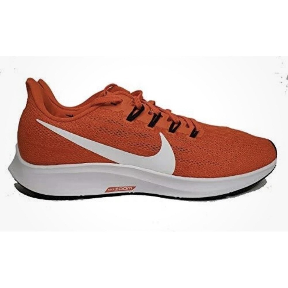 Nike Sneakers Womens 7.5 Orange White Running Shoes Zoom‎ Pegasus 36 Lightweight
